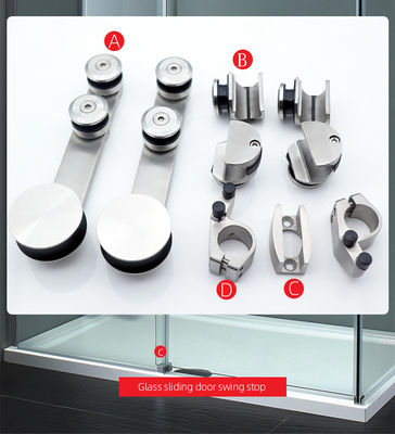 Dispositifs de porte coulissante en verre pour douche à plateau en céramique sans cadre