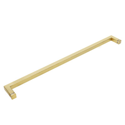 Conception personnalisée en verre carré tirant gros manche pour porte de douche en finition polonaise / satin