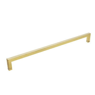 Conception personnalisée en verre carré tirant gros manche pour porte de douche en finition polonaise / satin