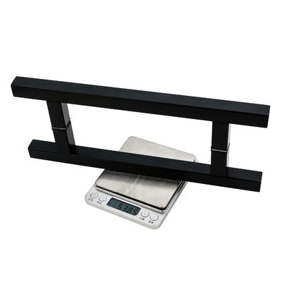 Maillot de porte de salle de bain en verre en forme de L noir en acier inoxydable 304