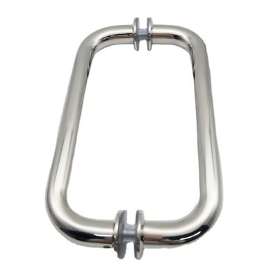 Épaisseur de la porte 8-12 mm Porte de douche Rose Gold Pull Manche avec 1,0 mm d'épaisseur de tuyau
