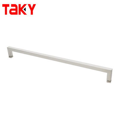 Porte coulissante en verre d'hôtel de 203*203 mm Longue poignée de traction noire pour porte de douche unilatérale