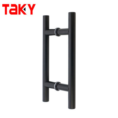 0Épaisseur.5 mm Matte Noir Manches de porte intérieures en verre pour les cabinets de douche