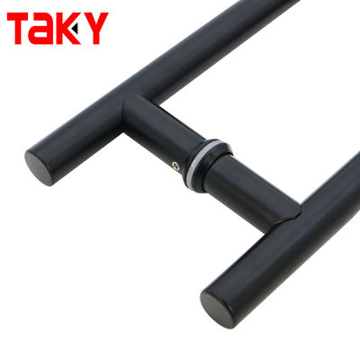 0Épaisseur.5 mm Matte Noir Manches de porte intérieures en verre pour les cabinets de douche