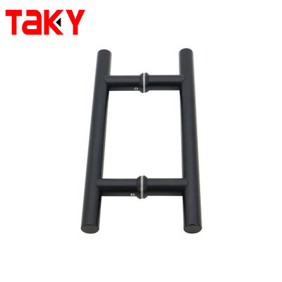 0Épaisseur.5 mm Matte Noir Manches de porte intérieures en verre pour les cabinets de douche