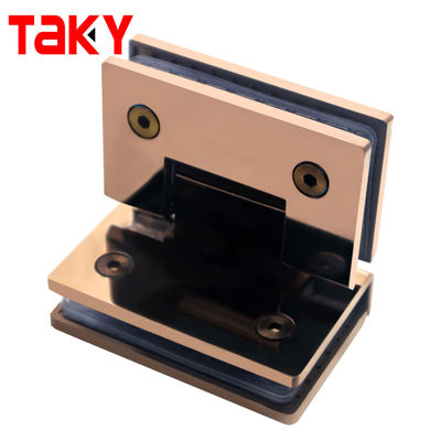 Charnière de porte de douche en acier inoxydable 304 personnalisable en or rose pour un poids de porte de 45 kg