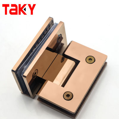 Charnière de porte de douche en acier inoxydable 304 personnalisable en or rose pour un poids de porte de 45 kg