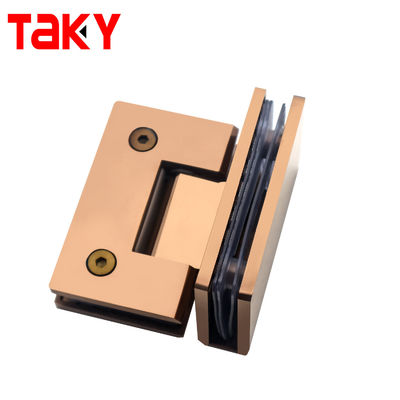 Charnière de porte de douche en acier inoxydable 304 personnalisable en or rose pour un poids de porte de 45 kg