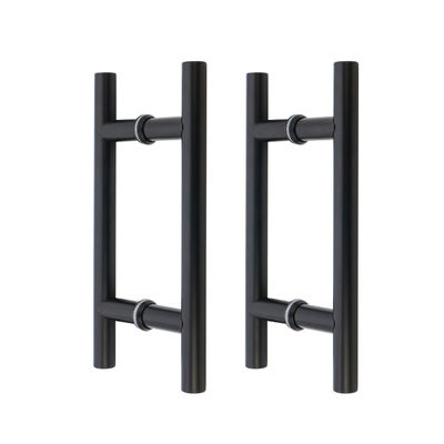Chine Fabricant H Type Noir en acier inoxydable 304 douche Porte en verre Poignées de tirage