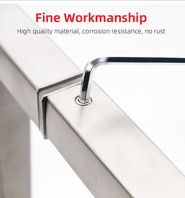 Type carré miroir en acier inoxydable porte coulissante en verre poignée USA hautement recommandé