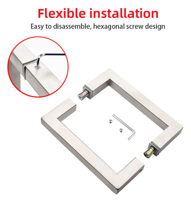 Maîtrise de porte en verre inoxydable de conception moderne