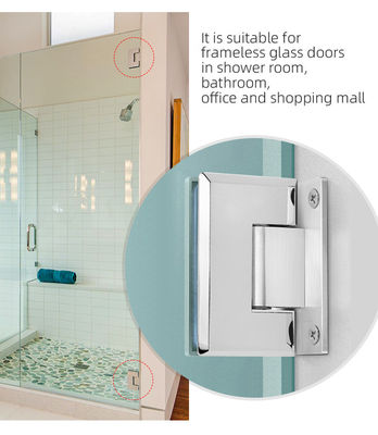 Porte de douche en acier inoxydable carré avec plateau en céramique et porte pivotante en verre à 90 degrés