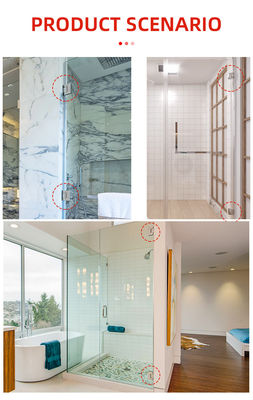 La porte de la douche est en acier inoxydable, de verre à paroi, avec une charnière de 800 à 1000 mm de largeur.