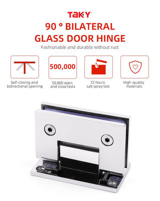 560g chrome plaqué mur à verre charnière coulissante douche porte charnière pour 8-12mm verre