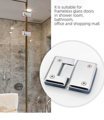 Design moderne 304 en acier inoxydable verre à la charnière de verre 180 degrés porte de salle de bain pince