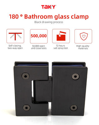 180 degrés alliage de verre à verre salle de bain charnière de douche pour 8-12mm verre style de design moderne