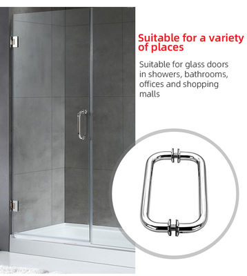 Poignées de porte en verre à double face en aluminium durable pour applications extérieures