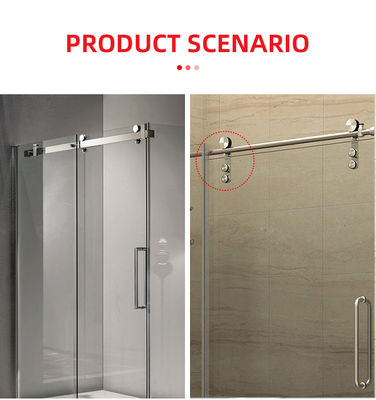 Écran de salle de bain en verre fonctionnel équipement coulissant avec cadre en acier inoxydable 304