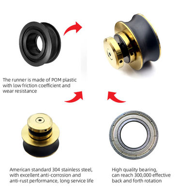 Système de porte coulissante Hardware hautement résistant à la corrosion et fonctionnement en douceur