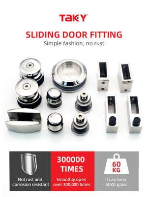 80-120 kg Porte en verre simple douche coulissante porte de grange et kit de matériel