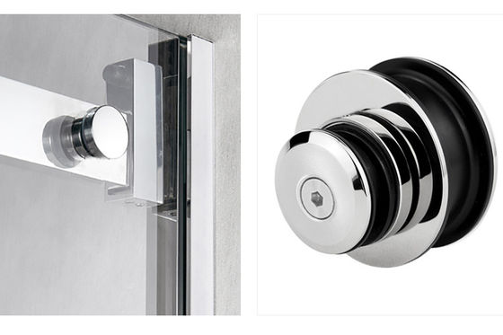 Porte coulissante de douche moderne avec système de porte coulissante en verre fermée douce