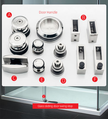 Porte coulissante de douche moderne avec système de porte coulissante en verre fermée douce