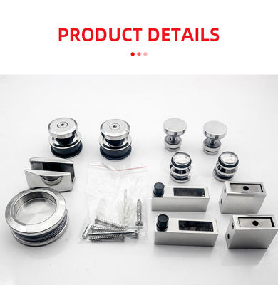 Ruloir de douche équipement de verre coulissant en chrome pour durable kit de porte de grange salle de bain