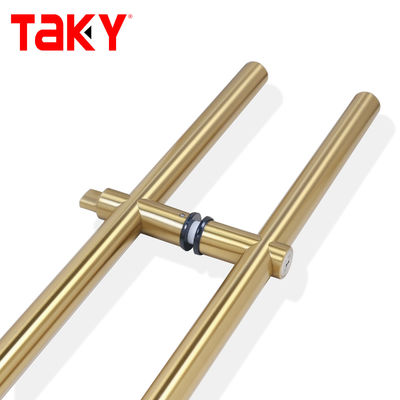 Entrée en acier inoxydable de luxe de type H Manches de porte sans cadre Manches de porte verrouillable en verre