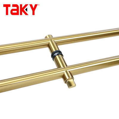 Entrée en acier inoxydable de luxe de type H Manches de porte sans cadre Manches de porte verrouillable en verre