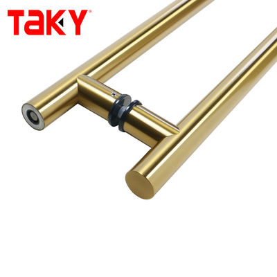 Entrée en acier inoxydable de luxe de type H Manches de porte sans cadre Manches de porte verrouillable en verre