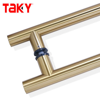 Entrée en acier inoxydable de luxe de type H Manches de porte sans cadre Manches de porte verrouillable en verre