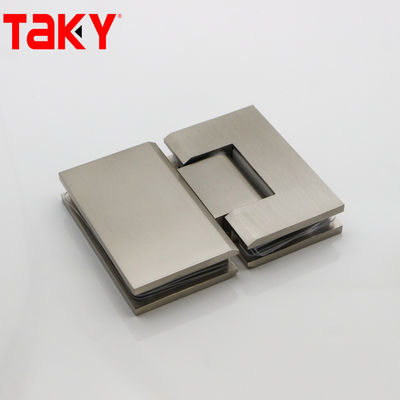 Charnière de porte de douche en verre brossé à 180 degrés, style Morden