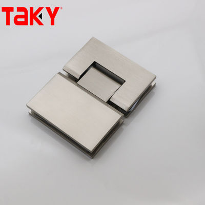 Charnière de porte de douche en verre brossé à 180 degrés, style Morden