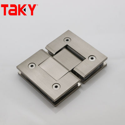 Charnière de porte de douche en verre brossé à 180 degrés, style Morden