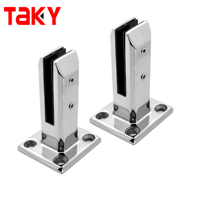 Pince de fixation pour garde-corps en verre, boulonnée, en acier inoxydable 8-12mm