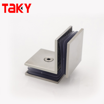 Pince d'angle en verre sans cadre à 90 degrés en acier inoxydable 304