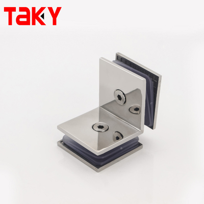 Pince d'angle en verre sans cadre à 90 degrés en acier inoxydable 304