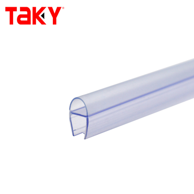 Joint d'étanchéité de porte de douche en PVC transparent 10 mm Noir transparent