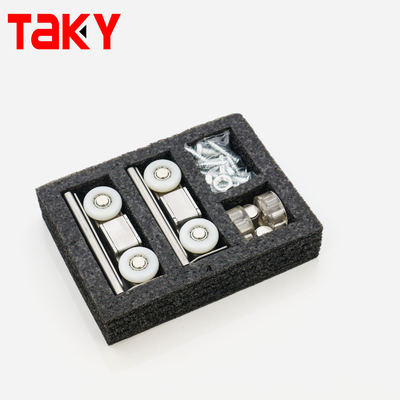 Roulette de porte coulissante à 8 roues à fermeture douce en alliage de zinc