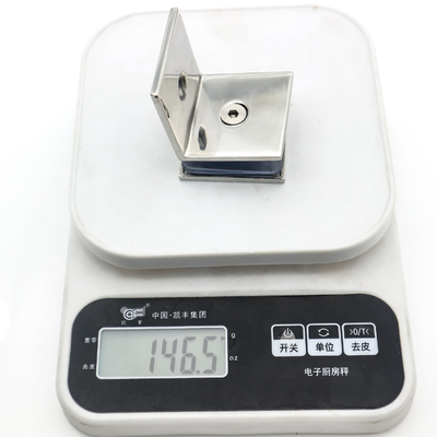 Pince d'angle en verre sans cadre en acier inoxydable 316 pour portes de douche de 8 à 12 mm