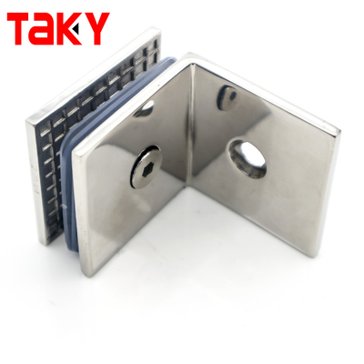 Pince d'angle en verre sans cadre en acier inoxydable 316 pour portes de douche de 8 à 12 mm