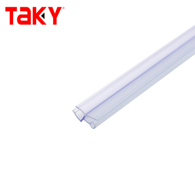 Bande d'étanchéité inférieure de porte de douche en PVC sans cadre 10 mm transparente