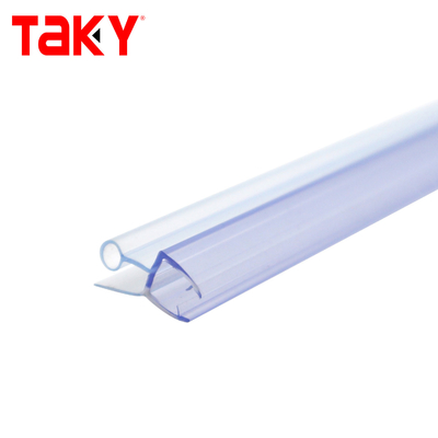Bande d'étanchéité inférieure de porte de douche en PVC sans cadre 10 mm transparente