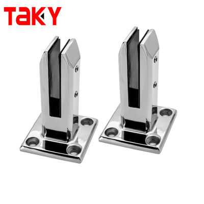 Pince de fixation pour garde-corps en verre avec goujon carré en acier inoxydable réglable 8-12MM