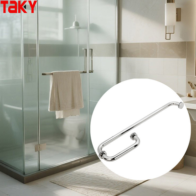 Personnalisation Poignée de porte de douche en verre avec quincaillerie en aluminium