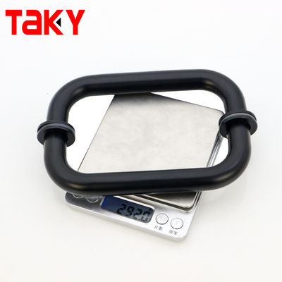 Poignée de porte en verre de douche noire mate rond Verre en verre Poignée de porte de douche en verre