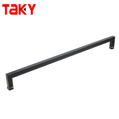 Acier inoxydable noir carré de salle de bain à une serviette à face unique Porce de traction de porte de barre de serviette