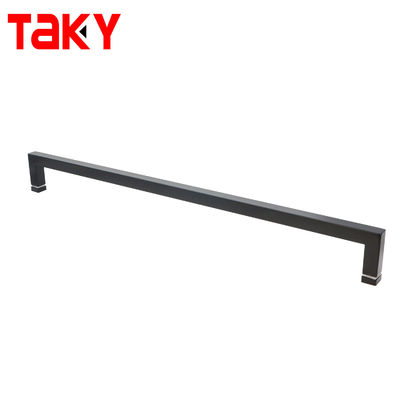 Acier inoxydable noir carré de salle de bain à une serviette à face unique Porce de traction de porte de barre de serviette