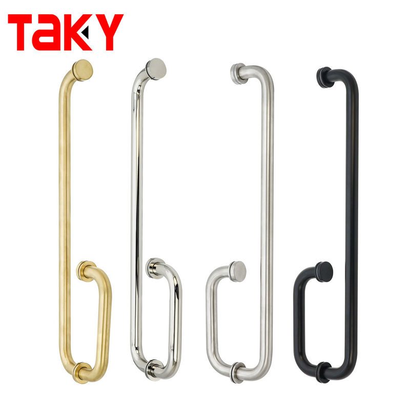 Personnalisation Écran de douche en aluminium Poignée de porte en verre d'épaisseur 0,5 mm et finition BN