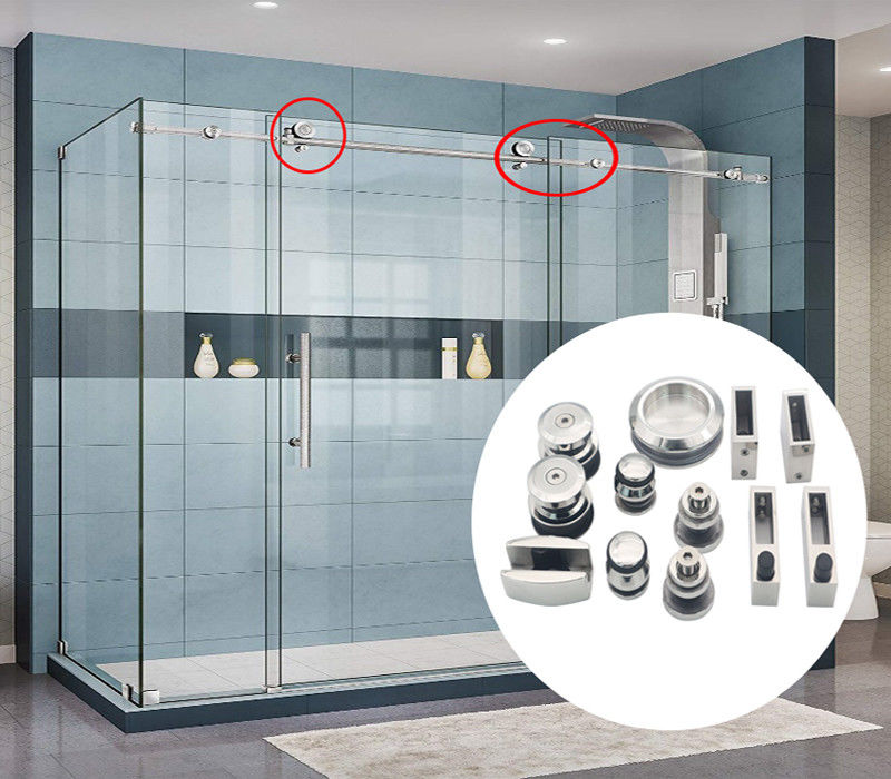 Autres matériaux de douche coulissante Porte en verre accessoires de matériel pour écran de salle de bain en verre